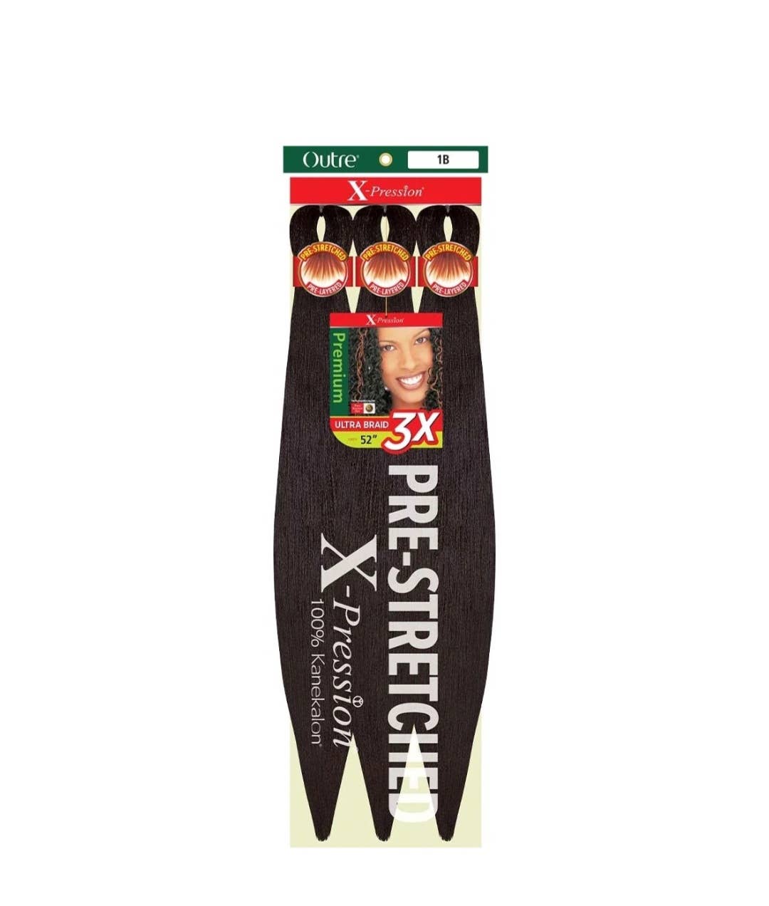 Outre X-Pression Pre-Stretched 3X 52" Braiding Hair: 30 LIGHT BROWN