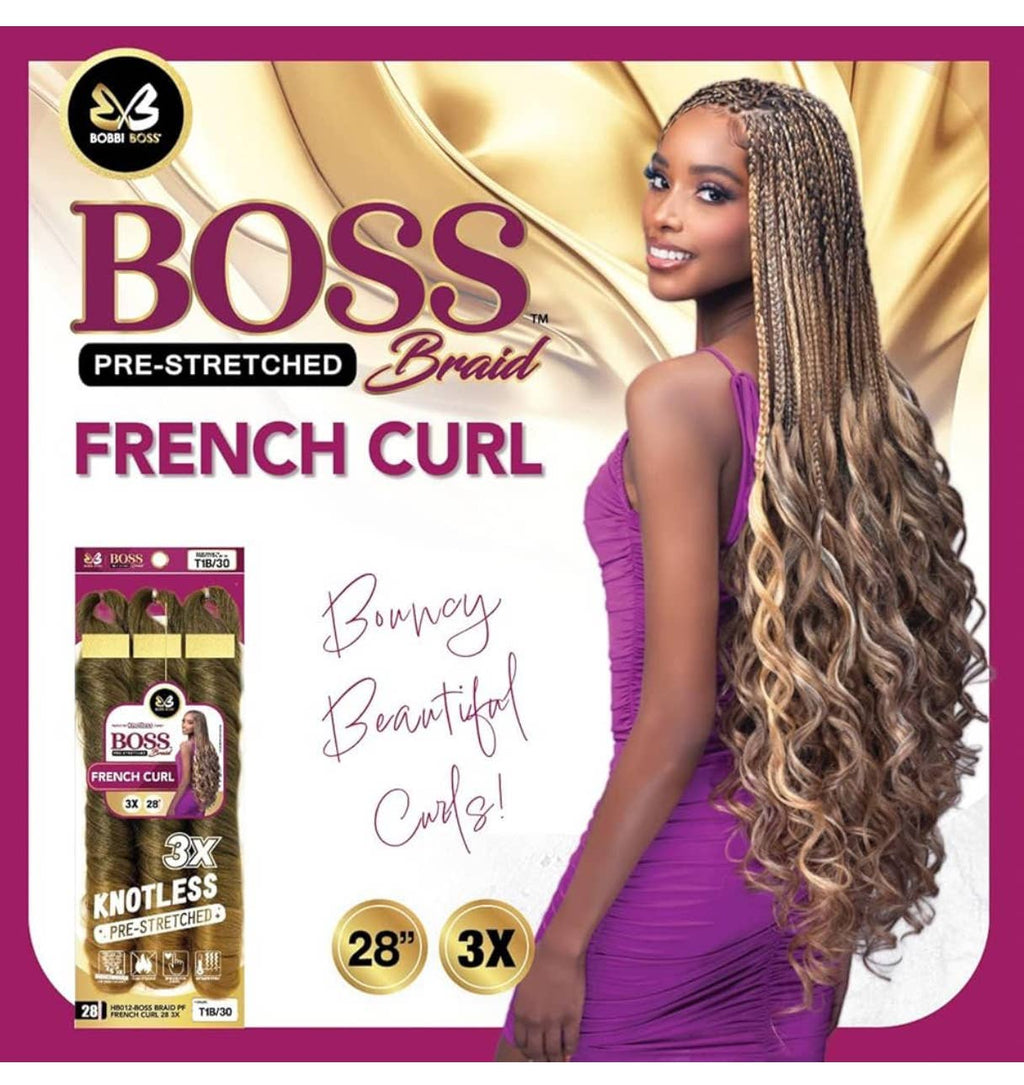 3X KNOTLESS PRE-STRETCHED FRENCH CURL BRAIDS 28'': 27