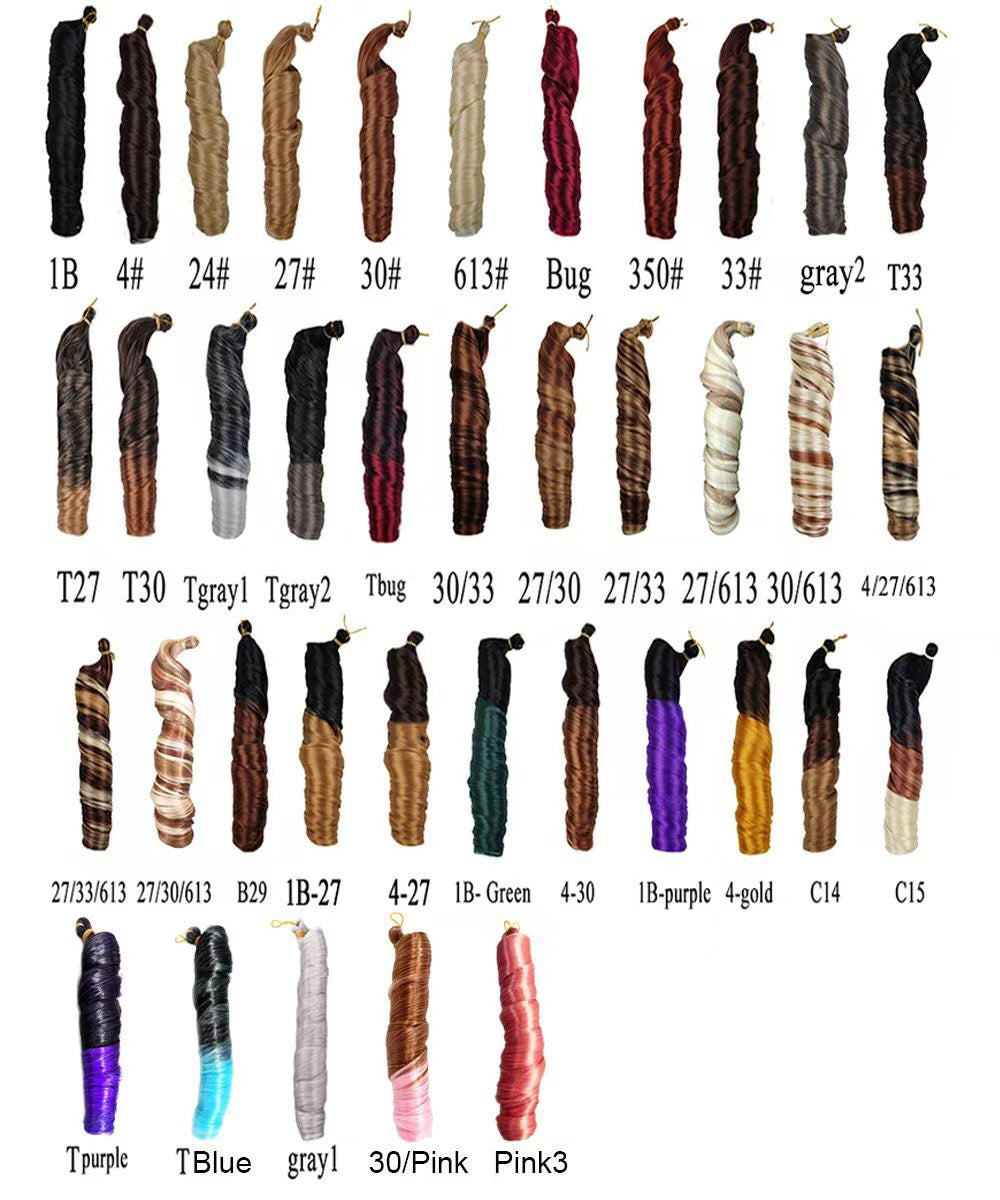 French curl loose synthetic braids 24inch