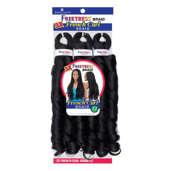 FREETRESS BRAIDS 3X French Curl Braid 22'' ASSORT COLORS: 4 BROWN